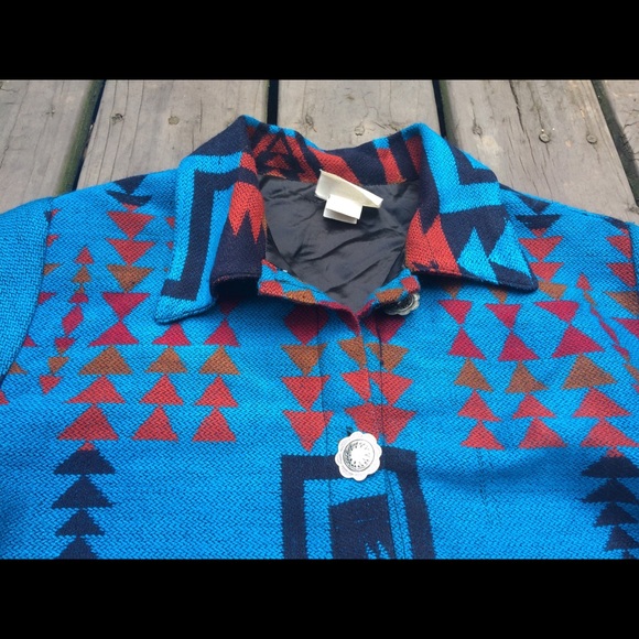 🌿Vintage 80’s Southwestern Tribal Concho Jacket - Picture 4 of 9